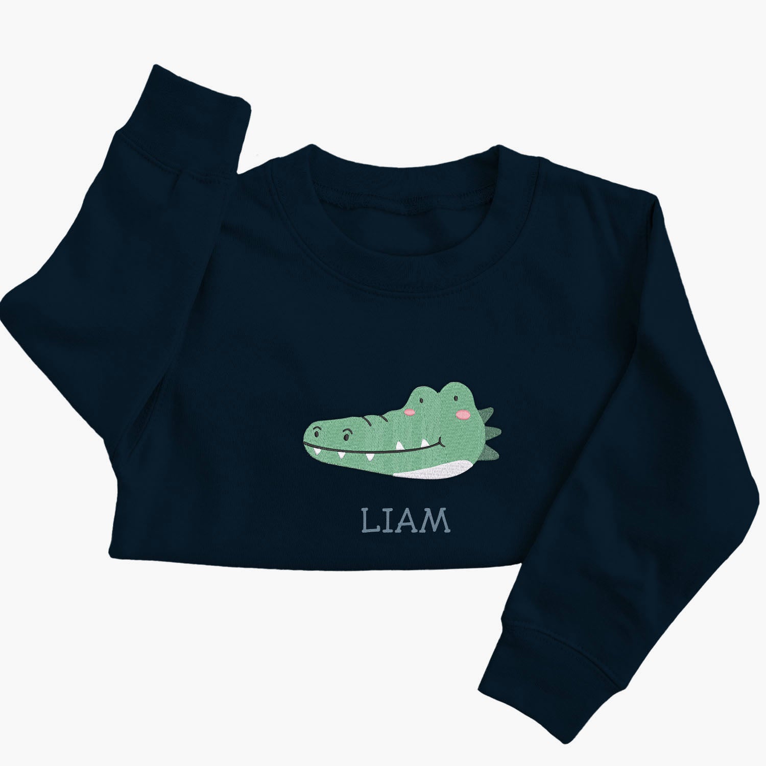 Personalised 'On The Wild Side' Embroidered Children's Crocodile Jumper