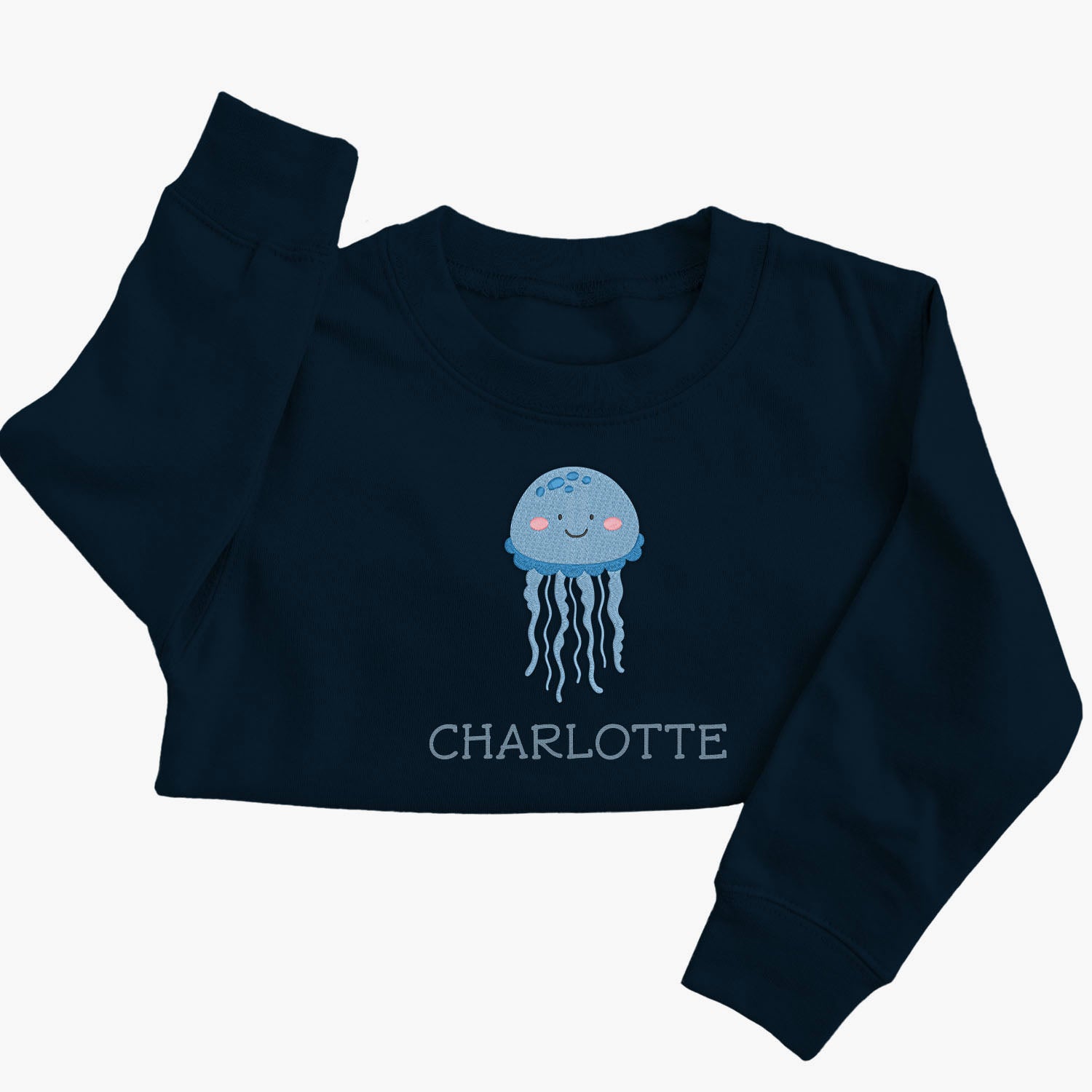 Personalised 'On The Wild Side' Embroidered Children's Jellyfish Jumper