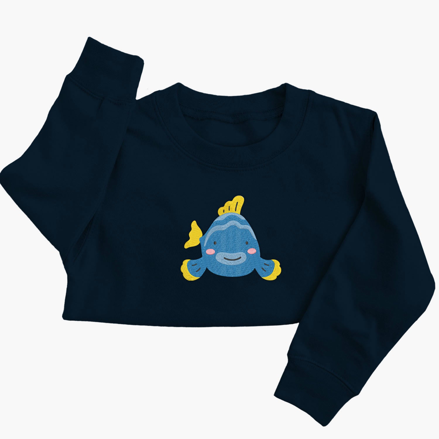 Personalised 'On The Wild Side' Embroidered Children's Fish Jumper