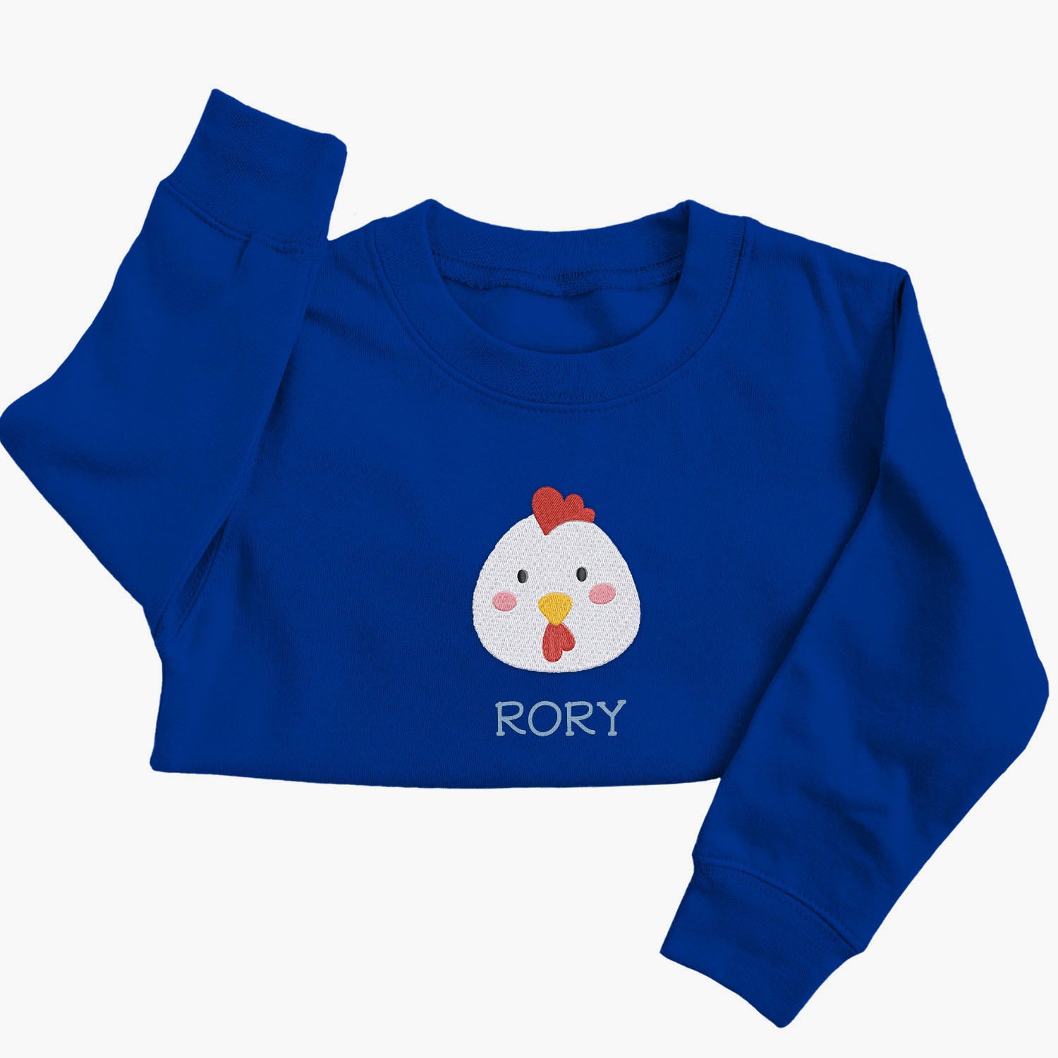 Personalised 'On The Wild Side' Embroidered Children's Chicken Jumper