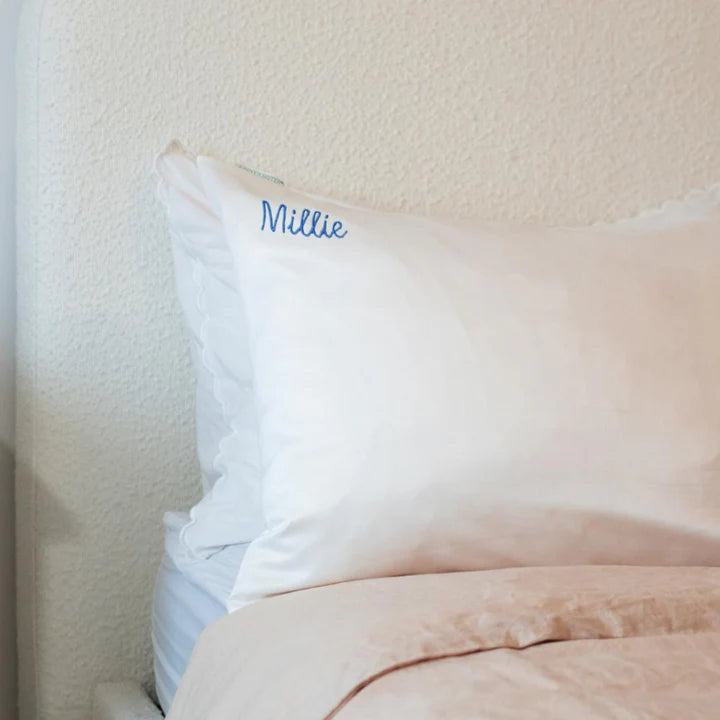 Personalised Embroidered Silky Satin Pillowcase