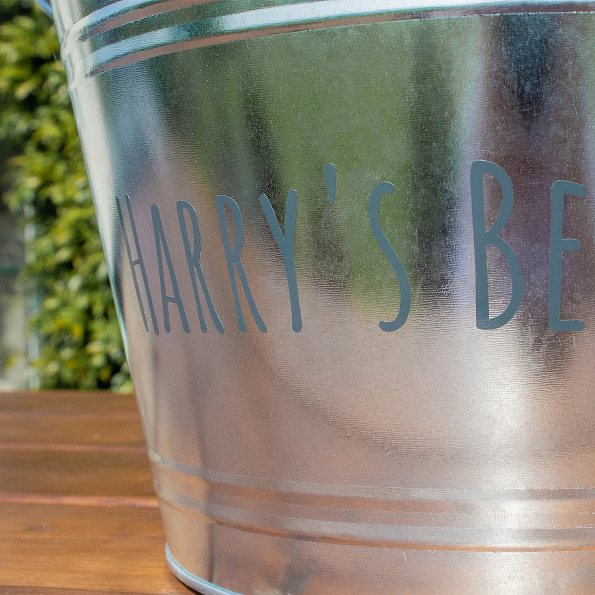 Personalised Beer Bucket Galvanised Steel 'Name'