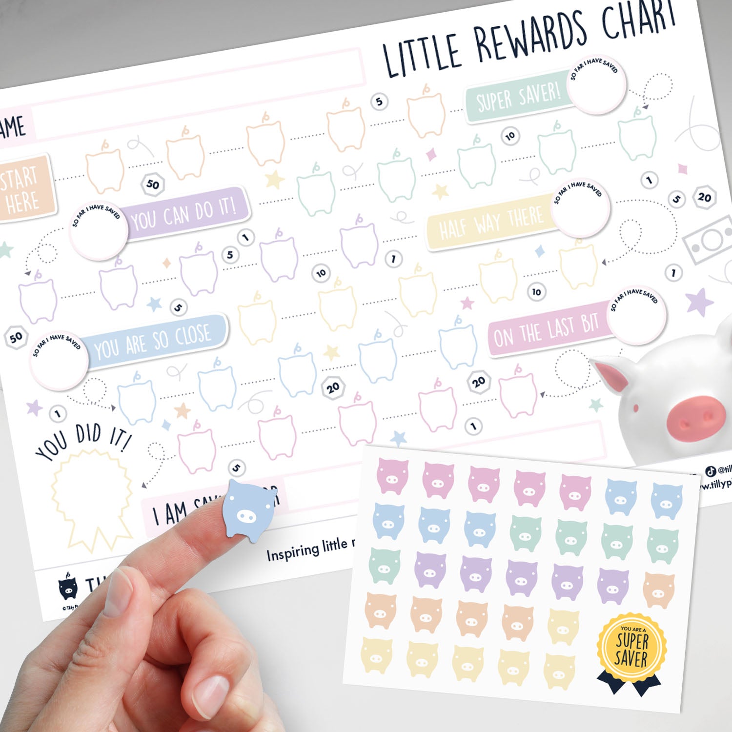 Tilly Pig My Little Rewards Chart & Stickers