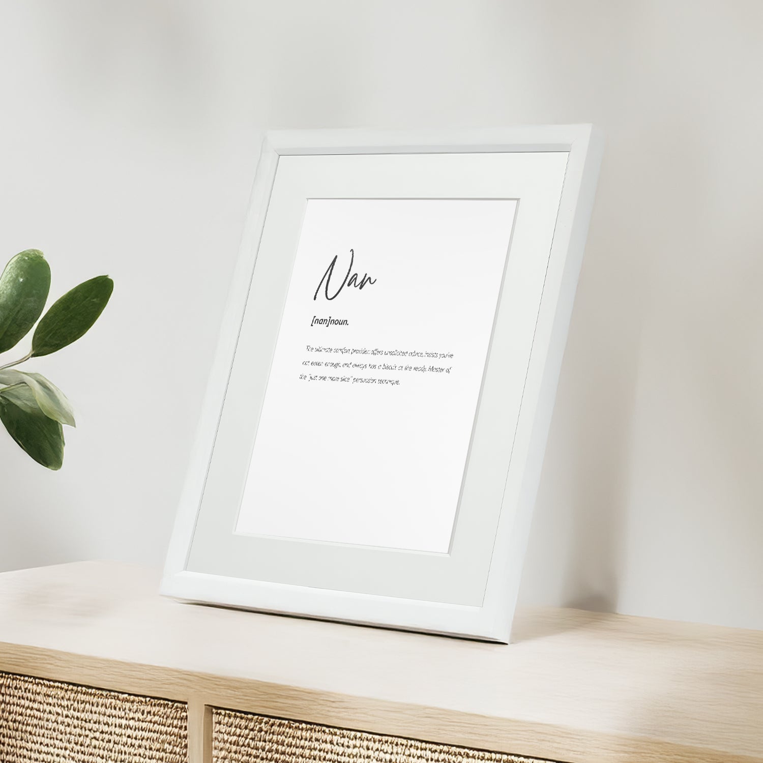 Personalised Nan Family Keepsake Framed Print