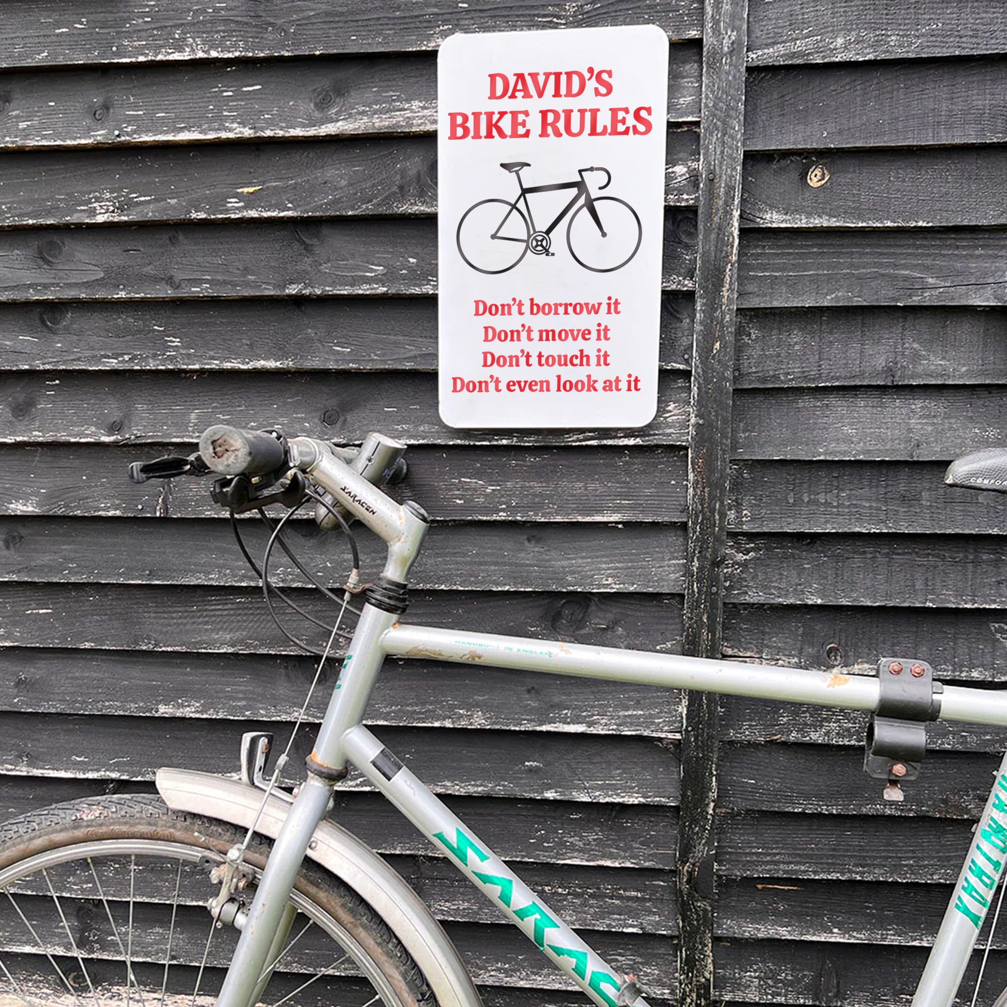 Personalised Bike Rules Sign