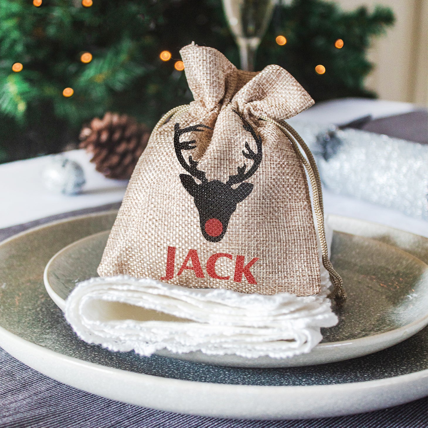 Personalised Mini Christmas Sack Set