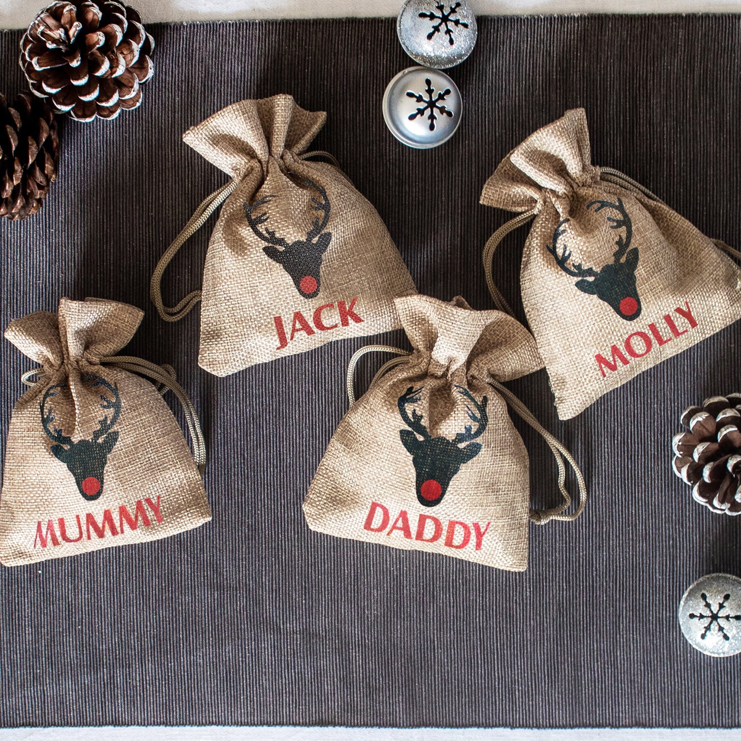 Personalised Mini Christmas Sack Set