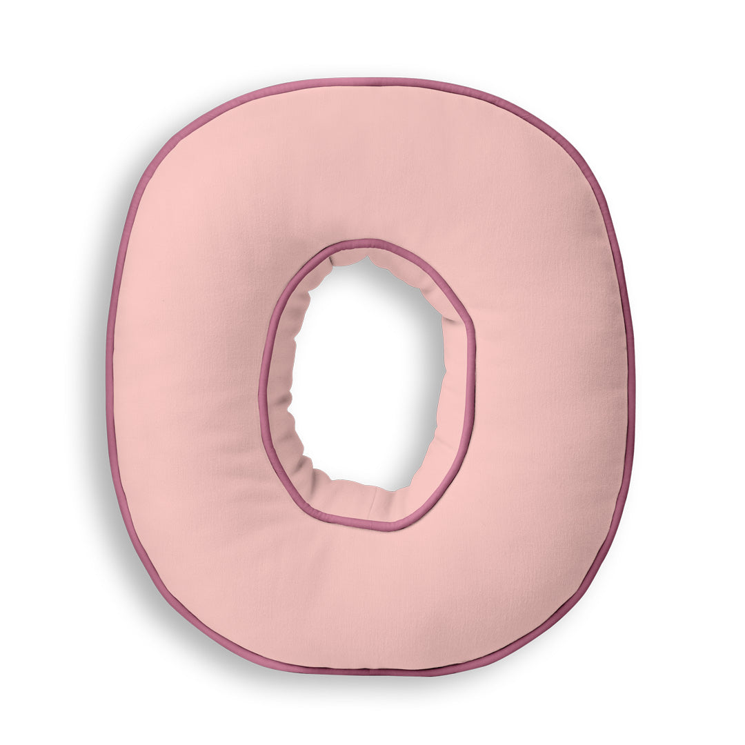 Personalised Letter Cushion 'O' in Soft Pink