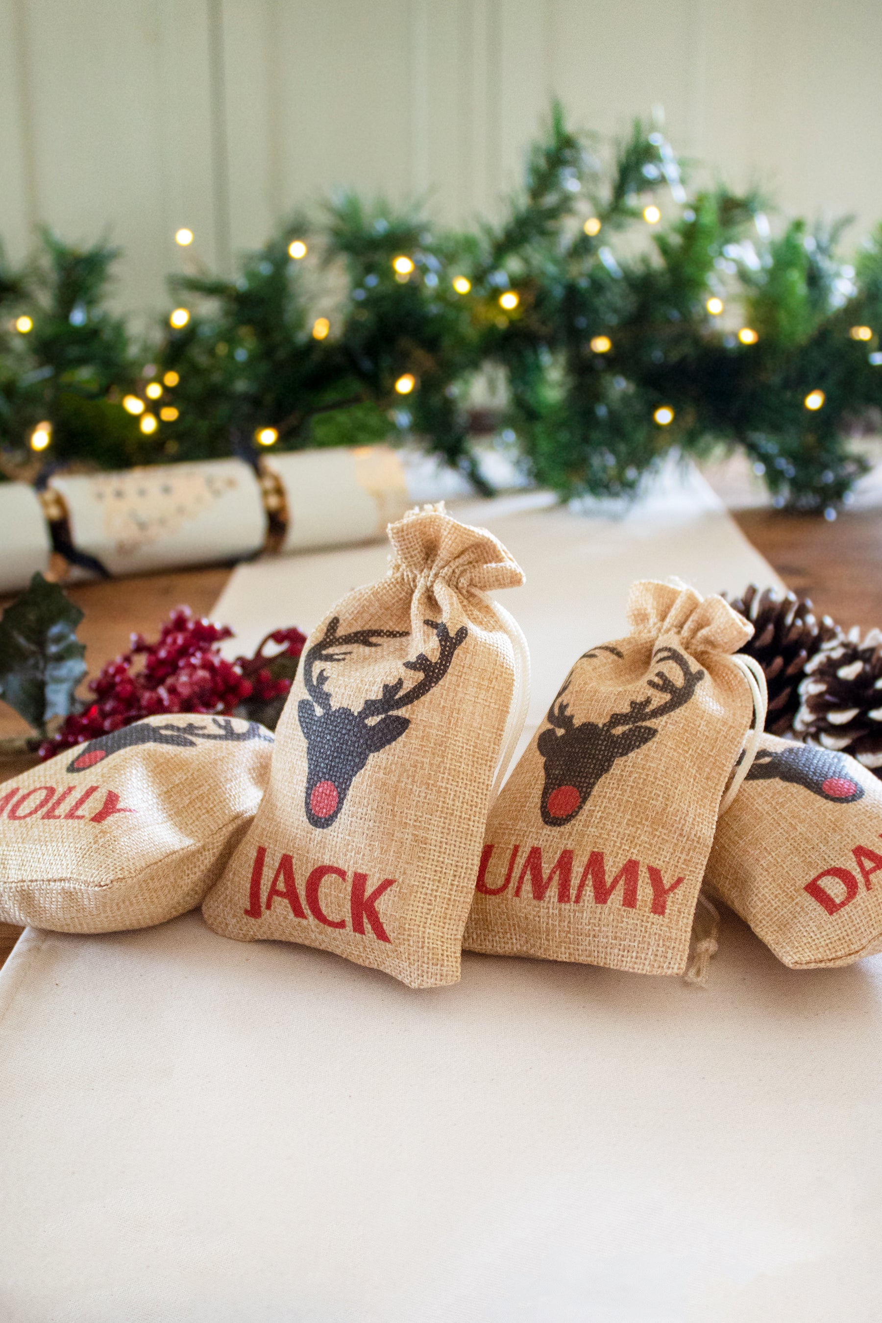 Personalised Mini Christmas Sack Set