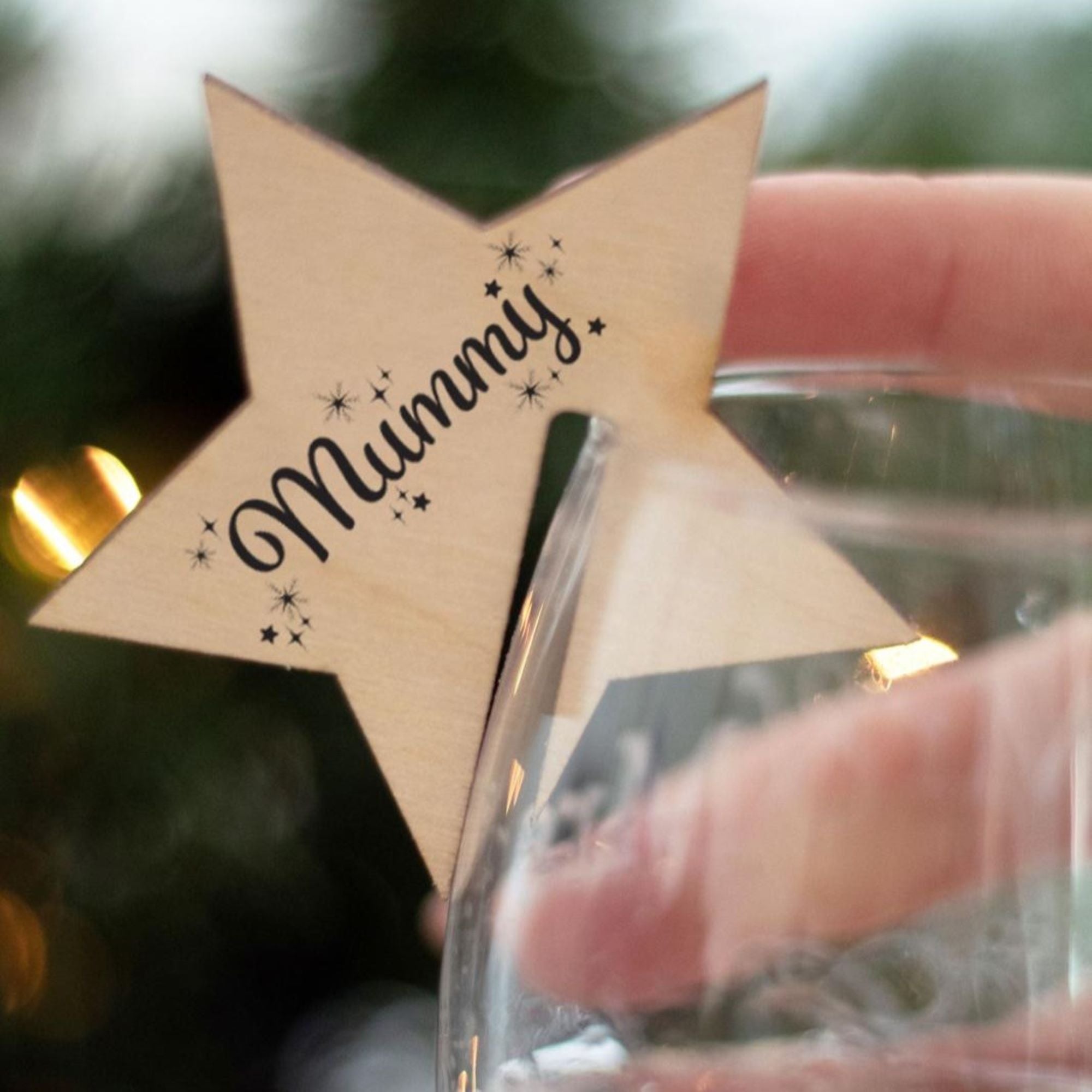 Personalised Wooden Star Glass Markers