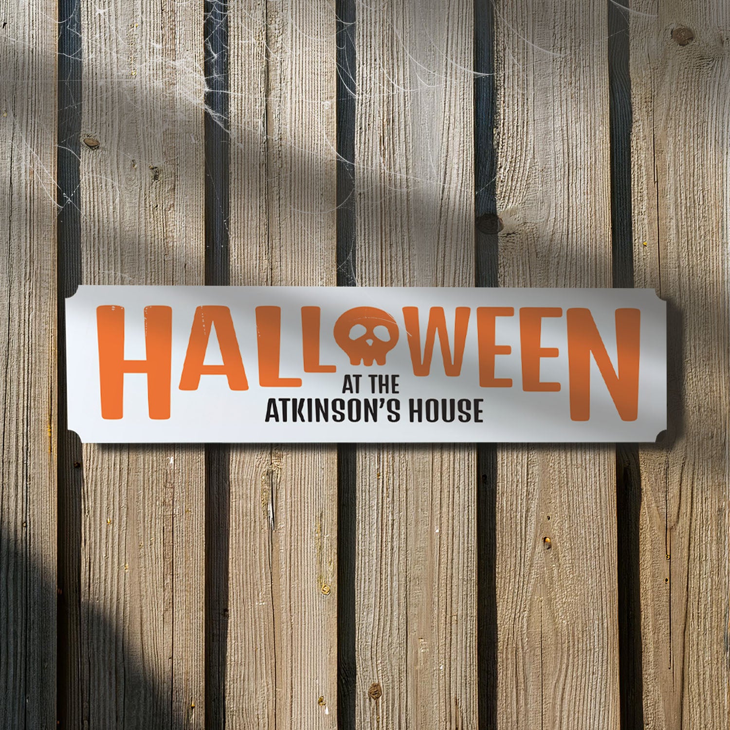 Personalised Halloween House Sign in Orange