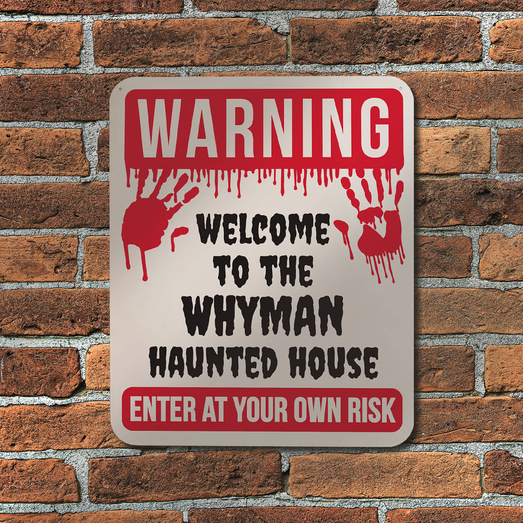 Personalised Halloween Caution Sign