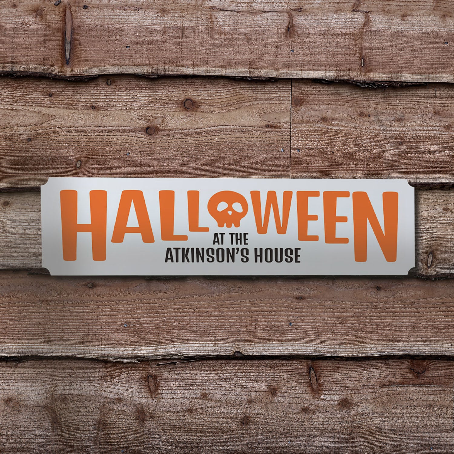 Personalised Halloween House Sign in Orange