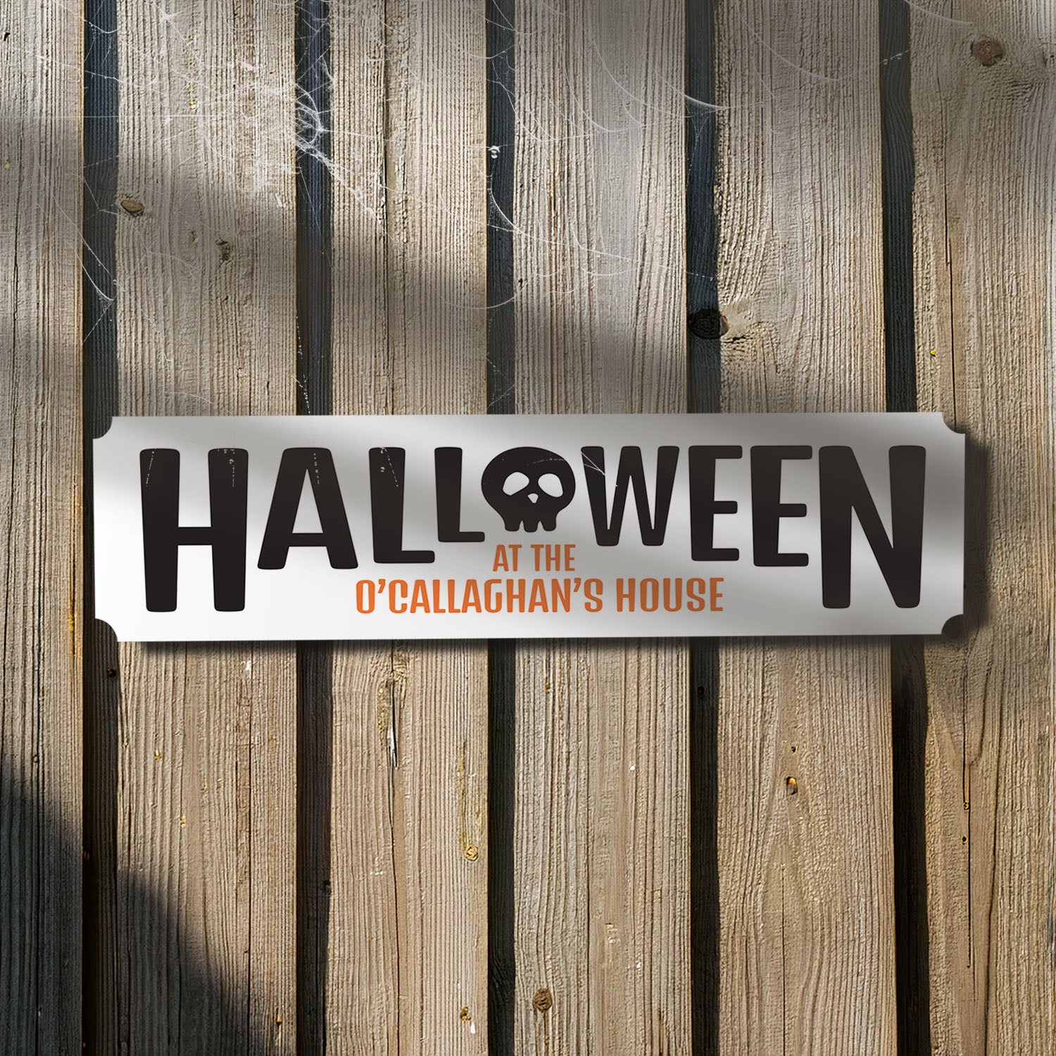 Personalised Halloween House Sign in Black