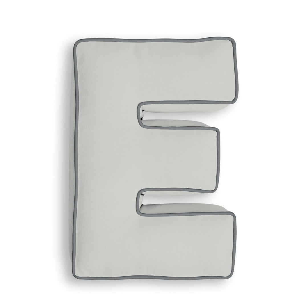 Personalised Letter Cushion 'E' in Silver