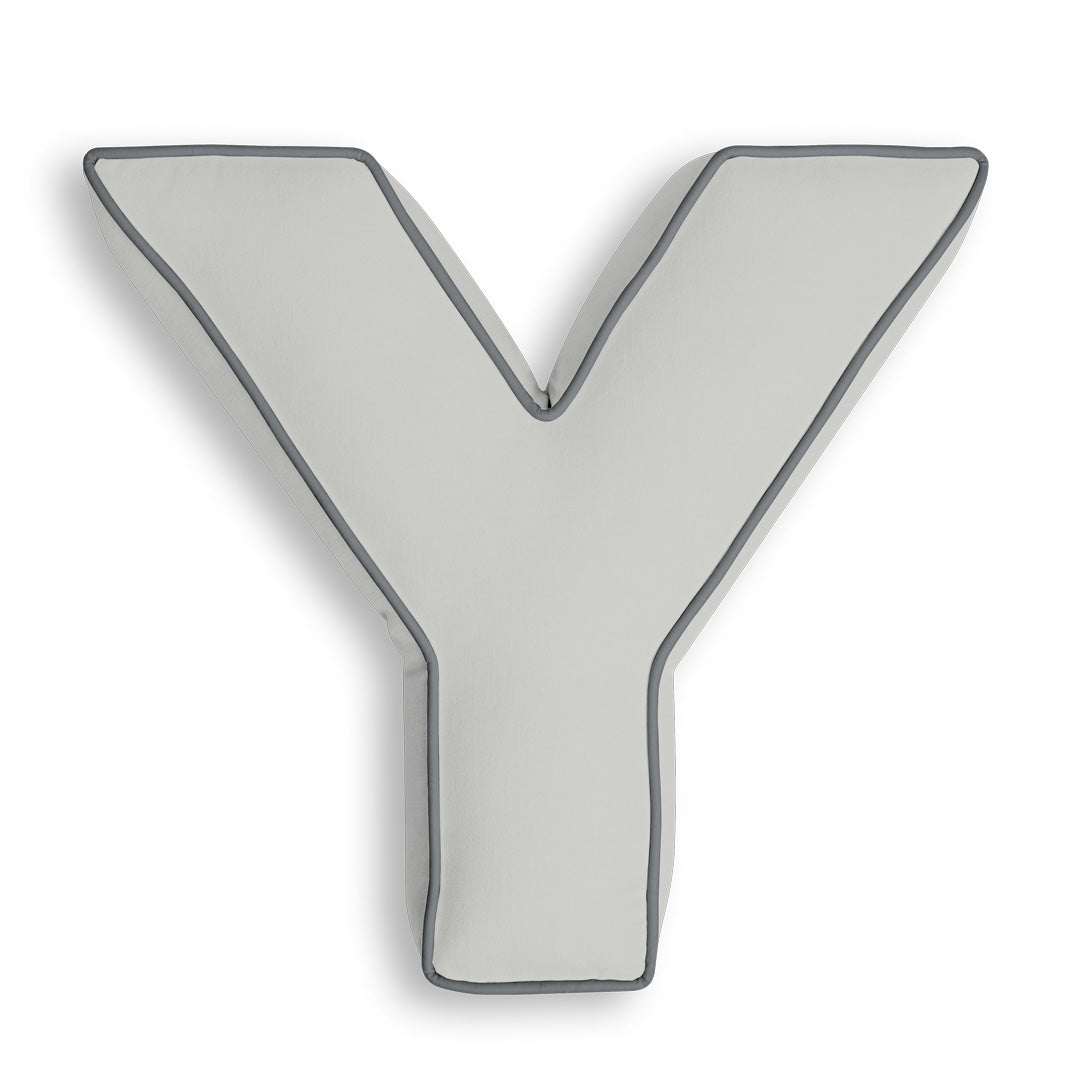 Personalised Letter Cushion 'Y' in Silver