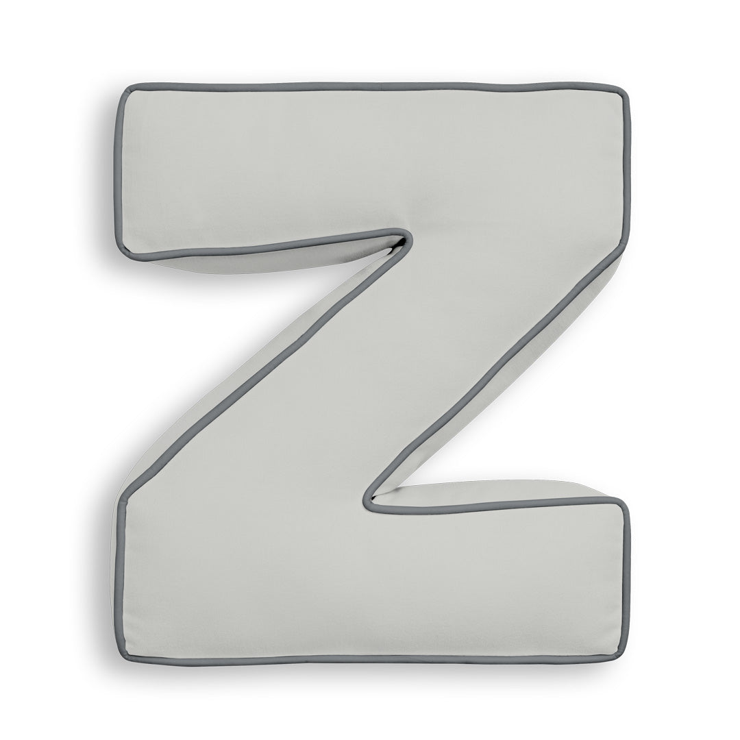 Personalised Letter Cushion 'Z' in Silver