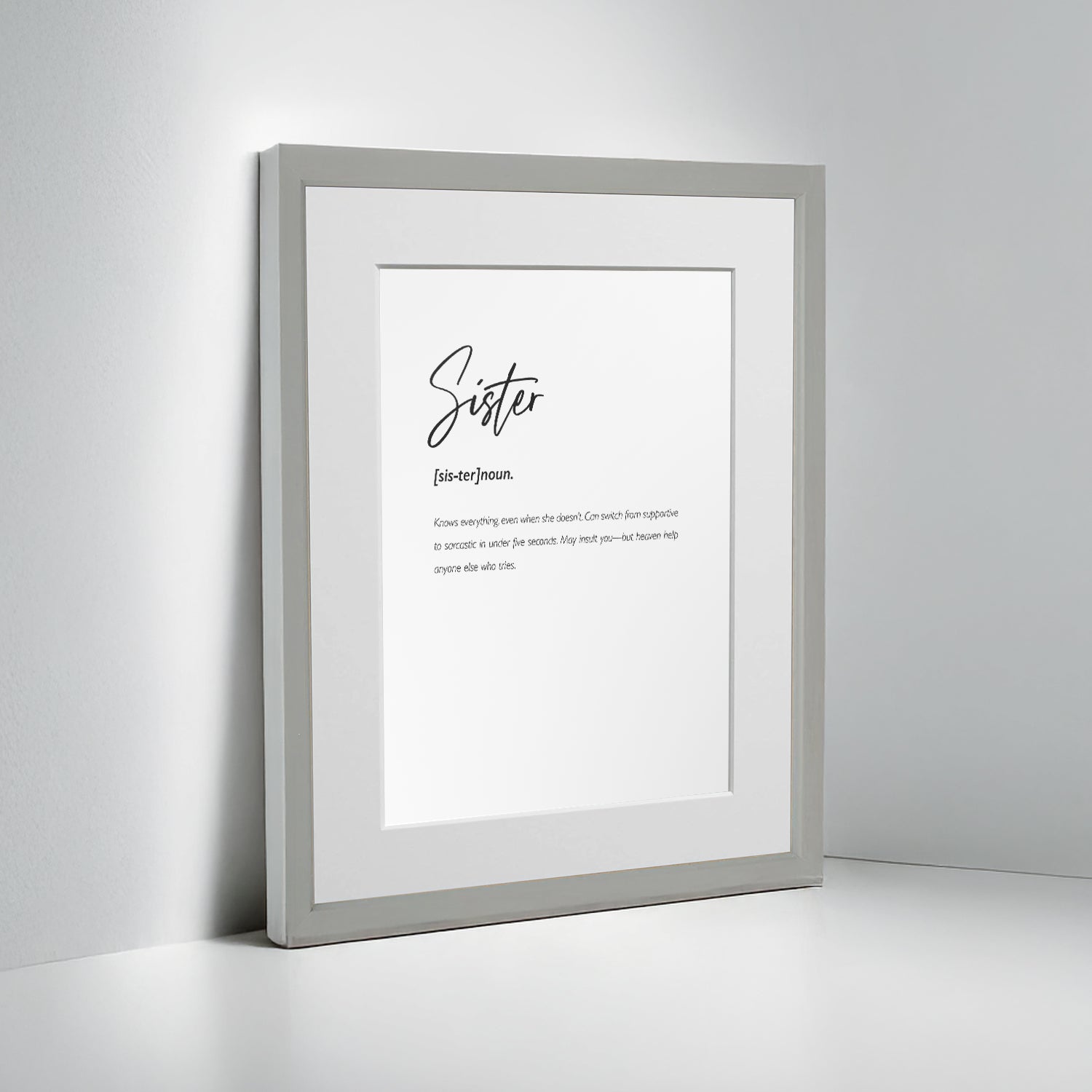 Personalised Sister Family Keepsake Framed Print