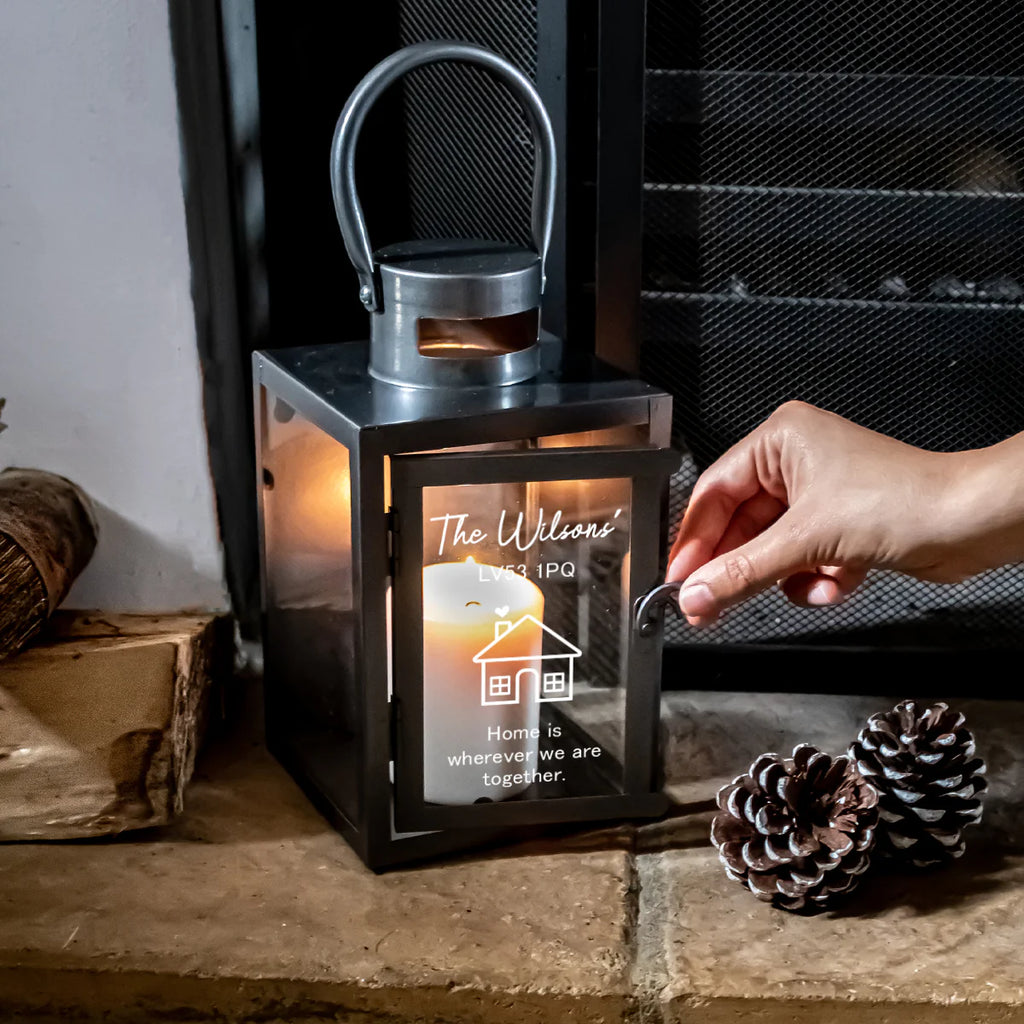 Personalised Anthracite Lantern