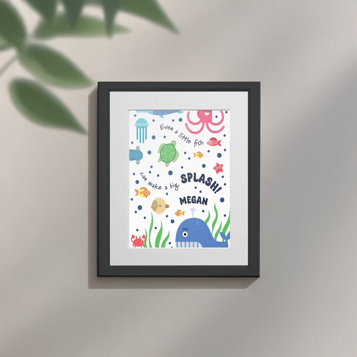 Personalised Under the Sea Children’s Nursery Framed Print