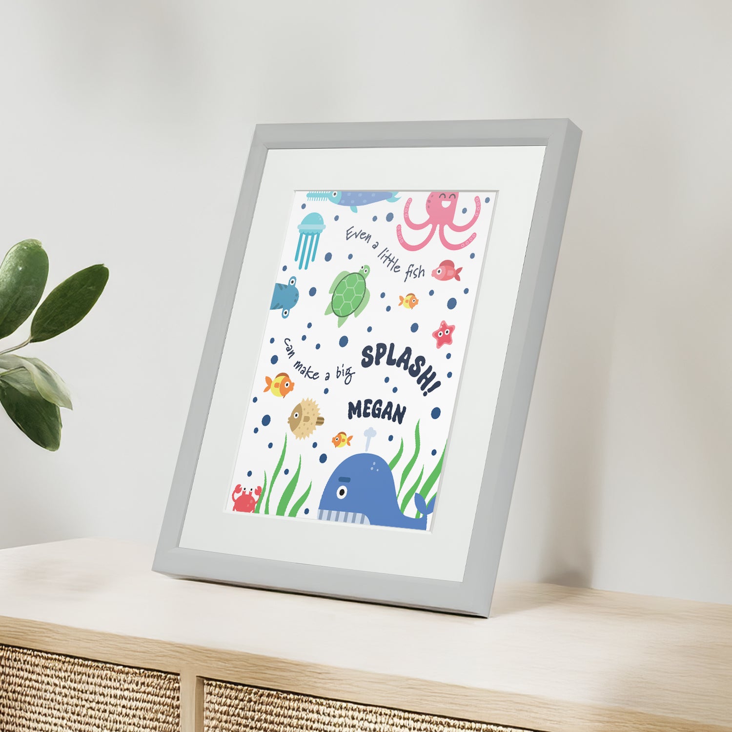 Personalised Under the Sea Children’s Nursery Framed Print