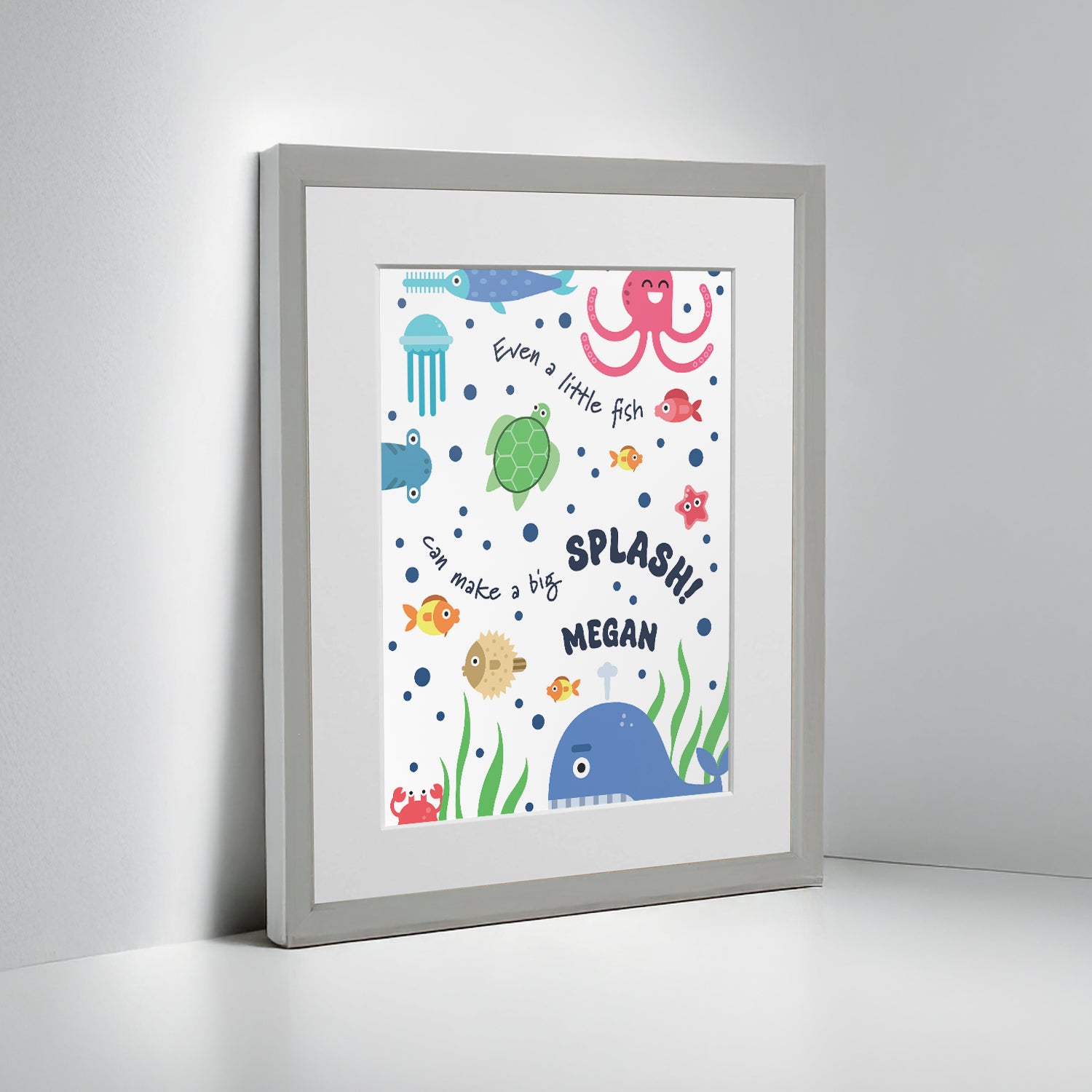 Personalised Under the Sea Children’s Nursery Framed Print