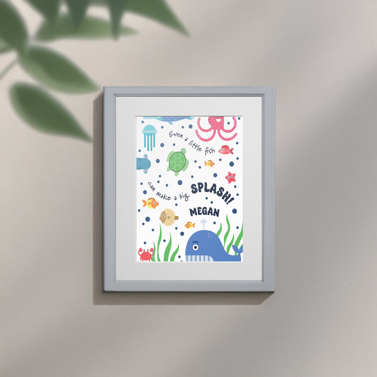 Personalised Under the Sea Children’s Nursery Framed Print