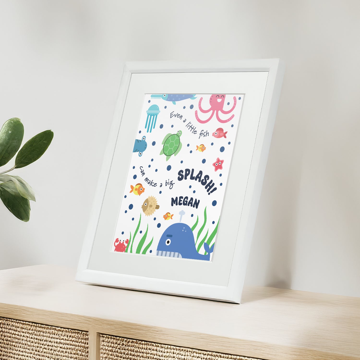 Personalised Under the Sea Children’s Nursery Framed Print