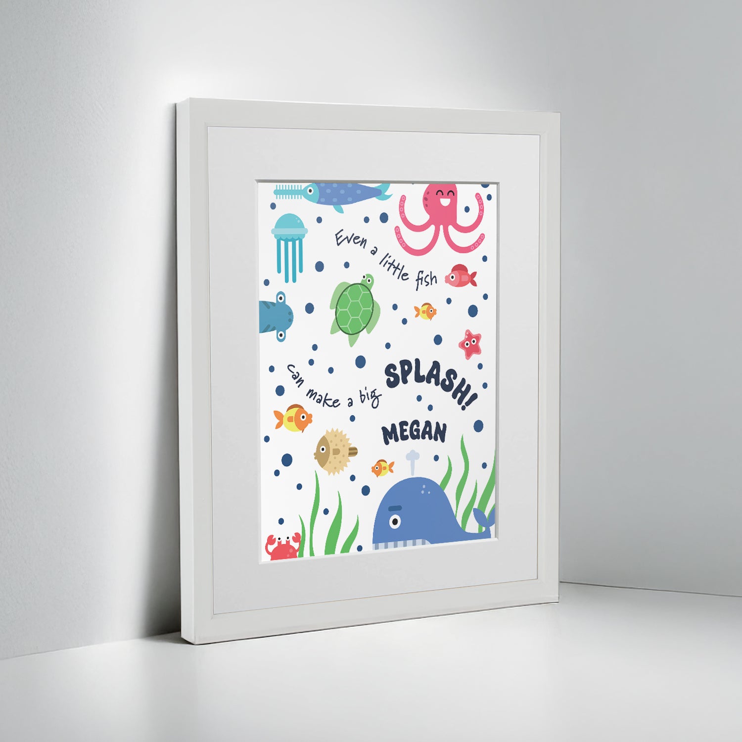 Personalised Under the Sea Children’s Nursery Framed Print