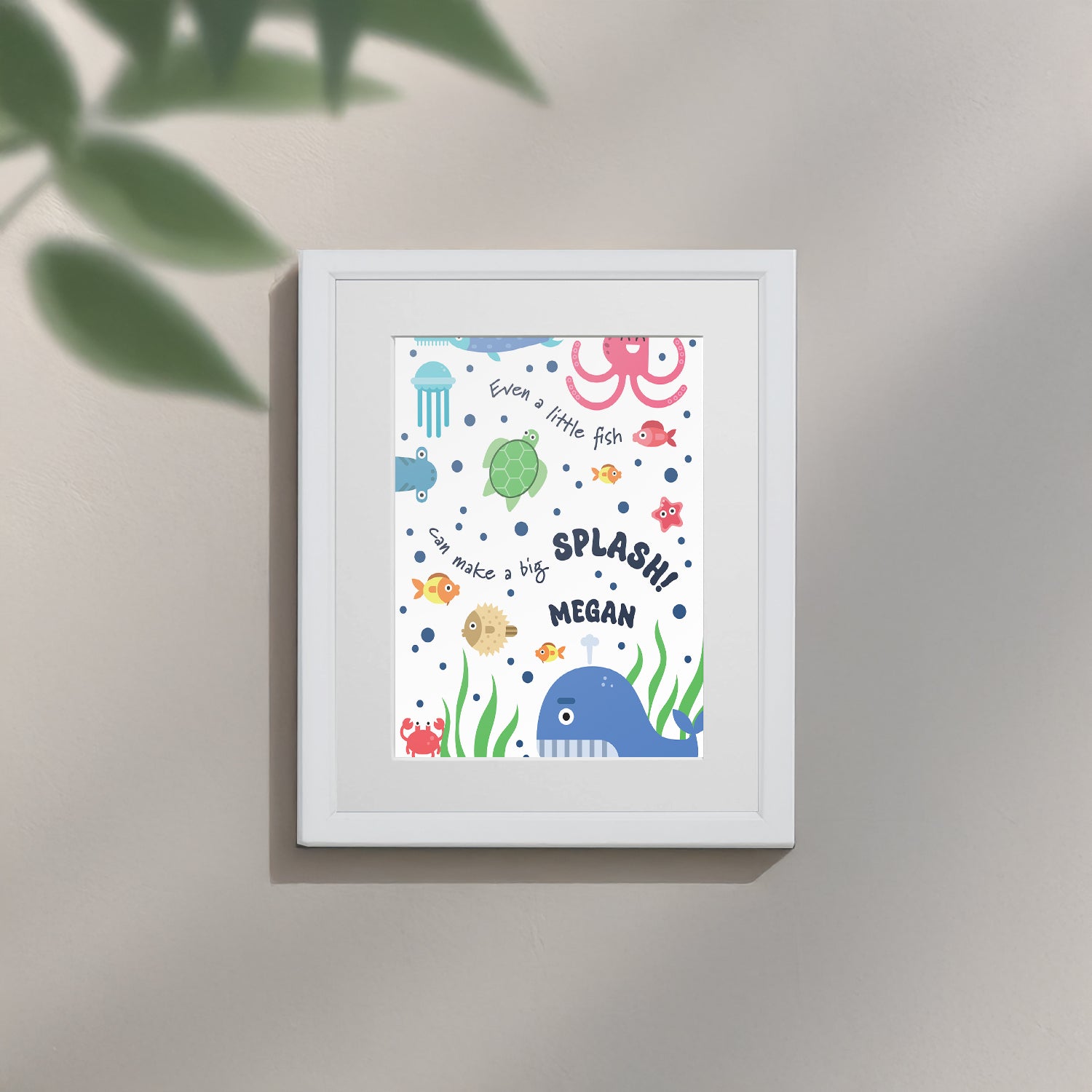 Personalised Under the Sea Children’s Nursery Framed Print