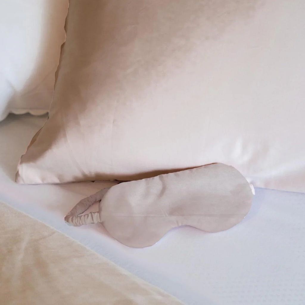 Personalised Embroidered Mink Silky Satin Pillowcase Eye mask Gift Set