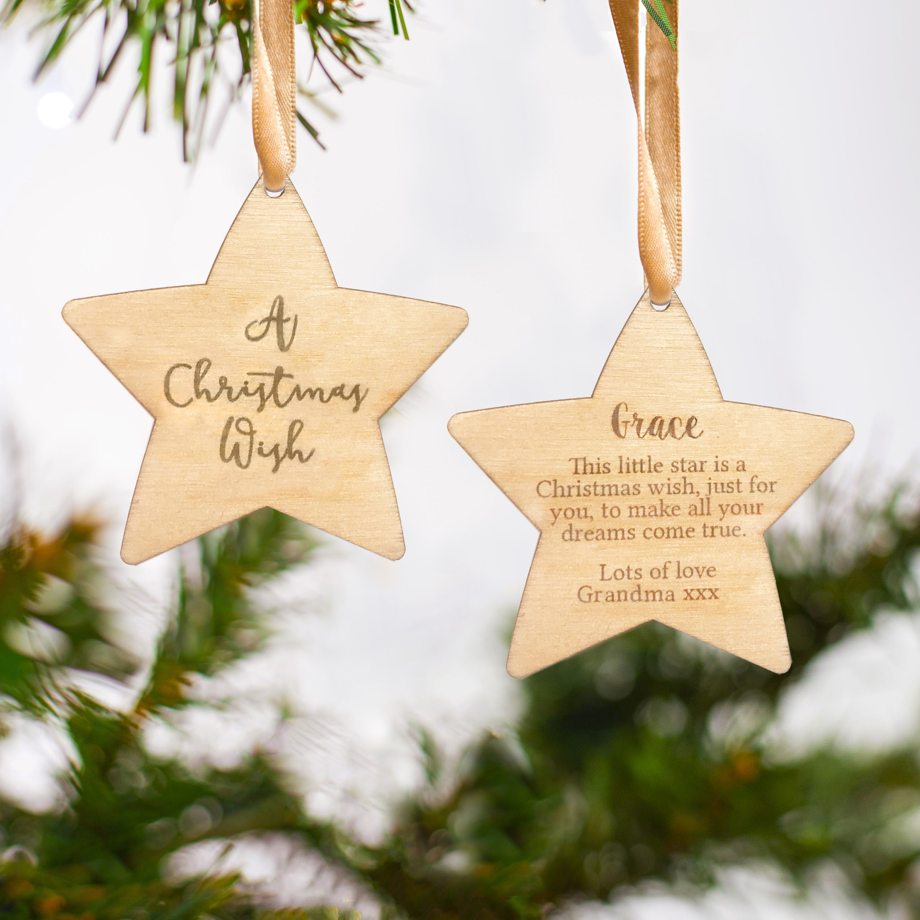 Personalised Christmas Star Decoration