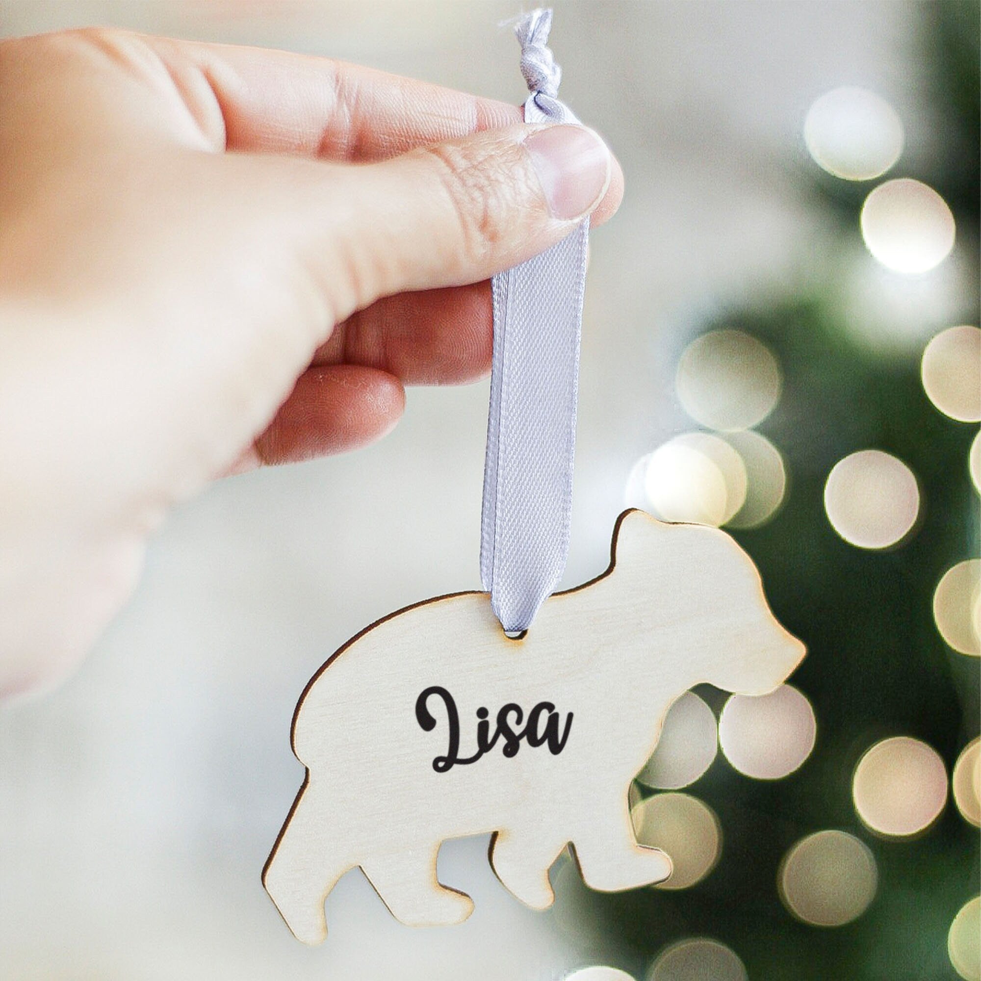 Set of 3 Personalised Family Christmas Decorations