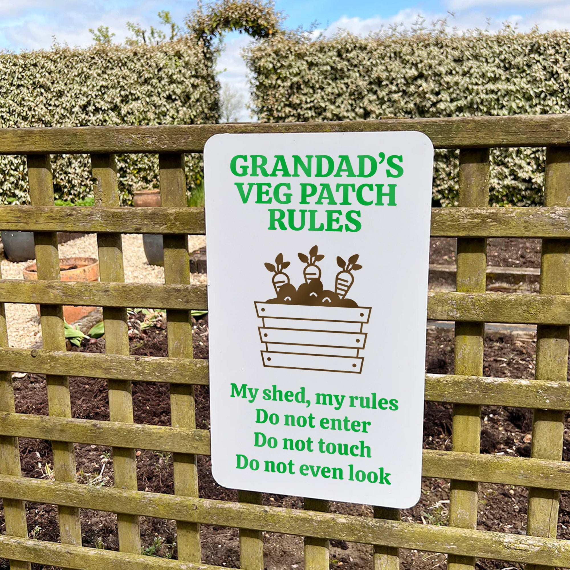 Personalised Veg Patch Rules Sign