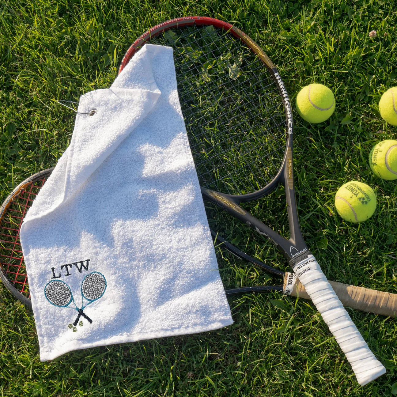 Personalised Embroidered White Tennis Towel